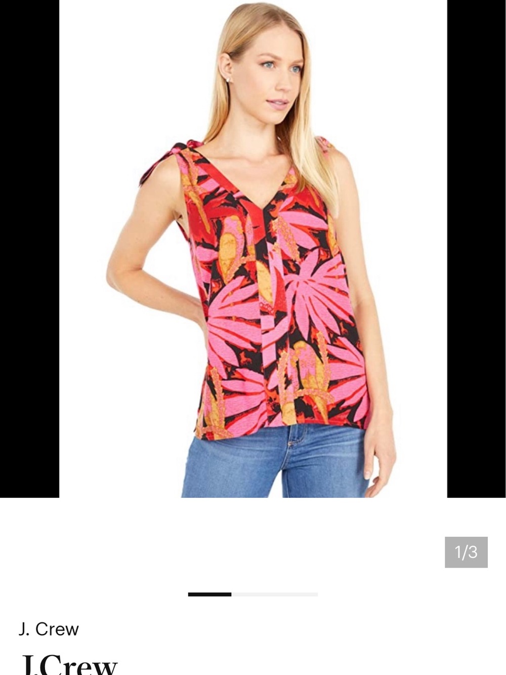 J. Crew Top & Shorts Set in Antigua Leaves Pink Print